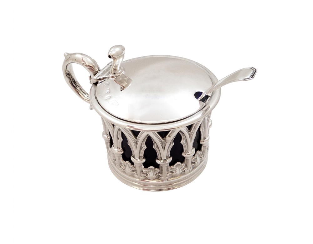 Antique Victorian Sterling Silver Mustard Pot 1837 View X