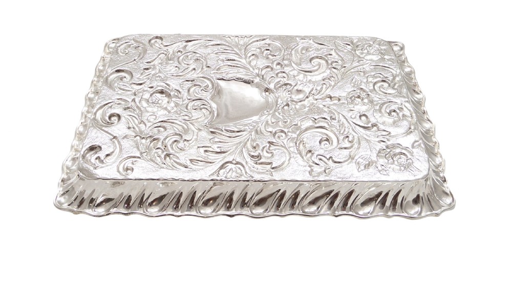 Antique Edwardian Sterling Silver Dressing Tray 1903 View V