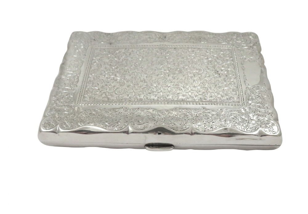 Antique Victorian Sterling Silver Calling Card Case 1893 View II