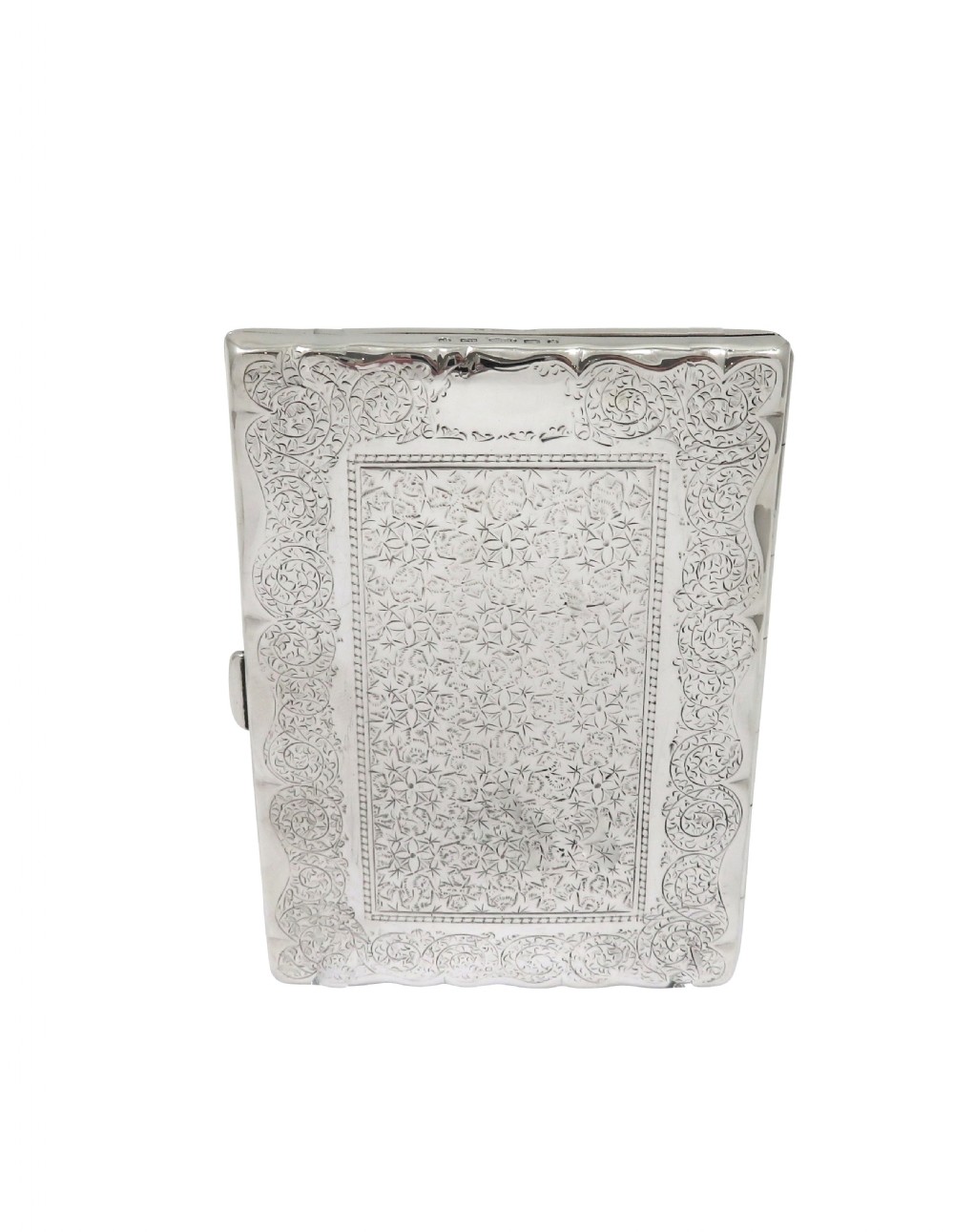 Antique Victorian Sterling Silver Calling Card Case 1893 View V