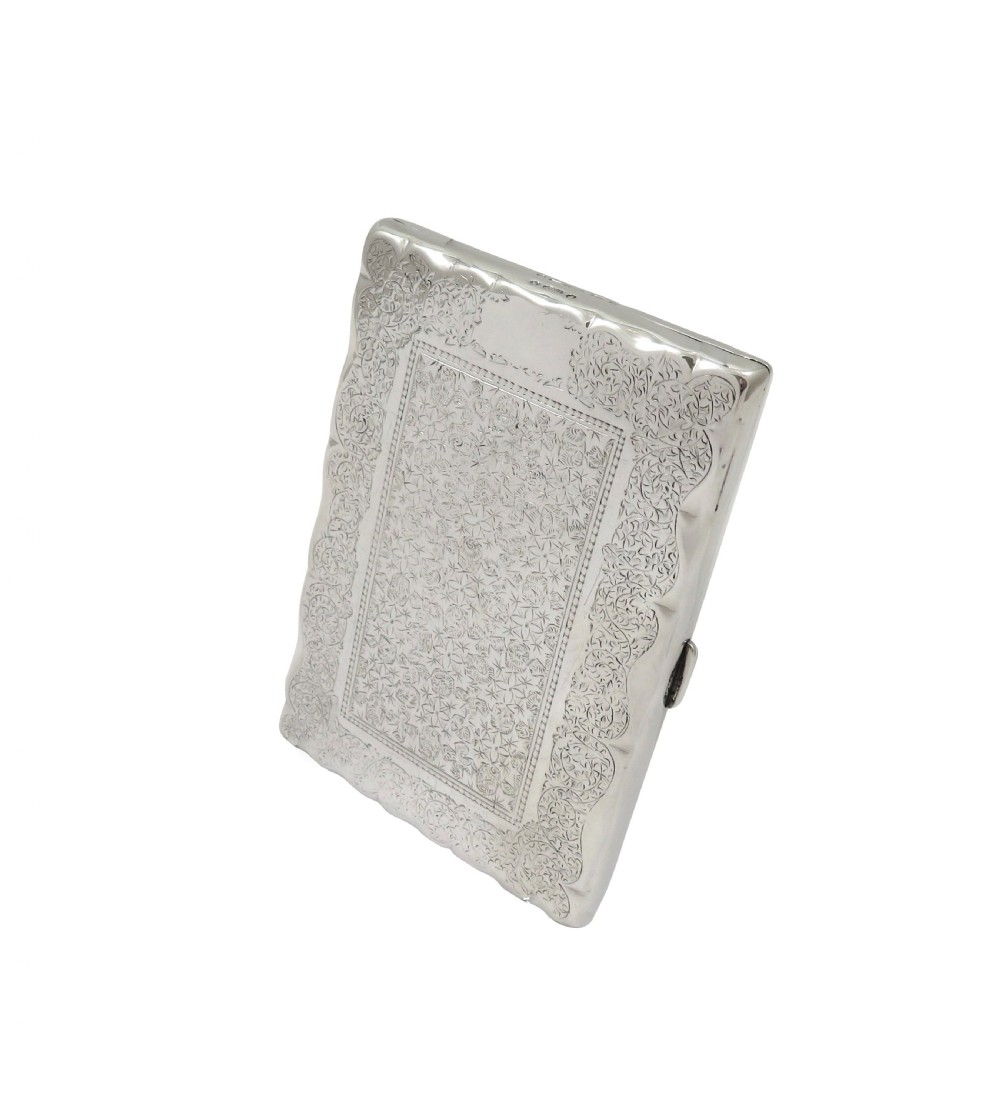 Antique Victorian Sterling Silver Calling Card Case 1893 View VIII