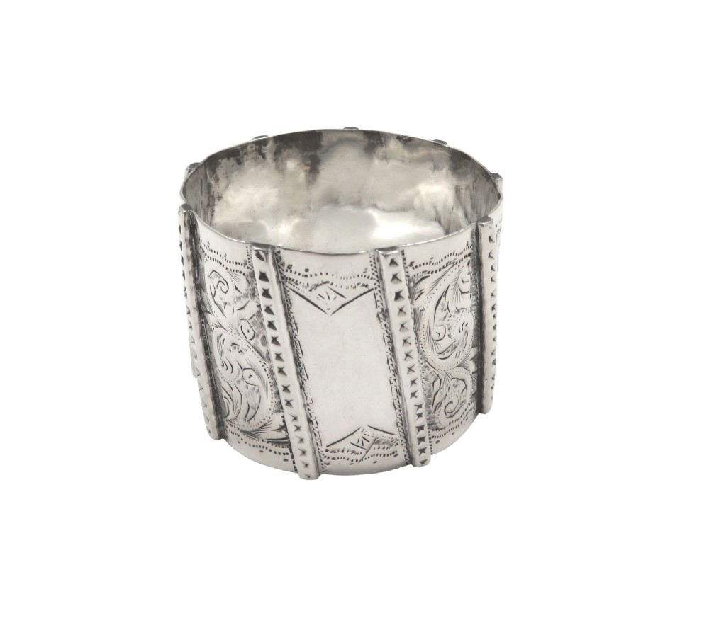 Antique Edwardian Sterling Silver Napkin Ring 1902 View II