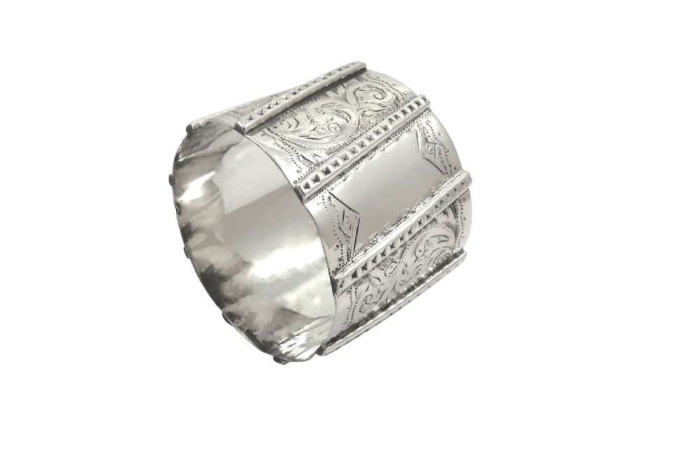 Antique Edwardian Sterling Silver Napkin Ring 1902 View VI