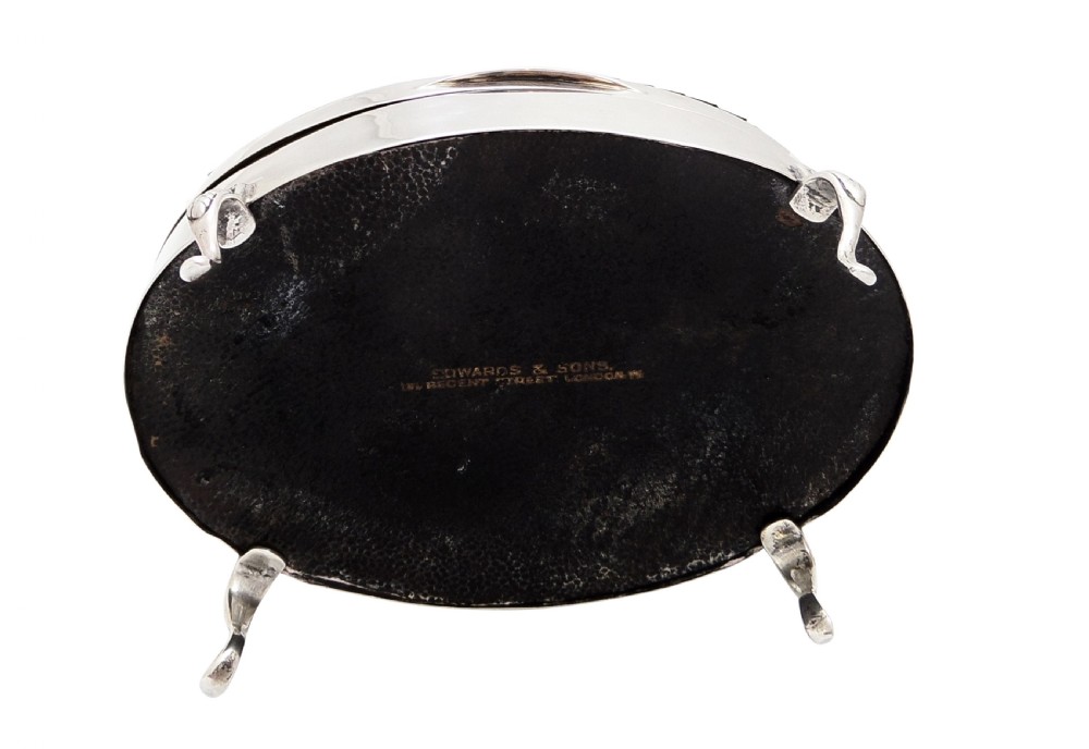 Antique Edwardian Sterling Silver &  Tortoiseshell Trinket Box 1907 View VII