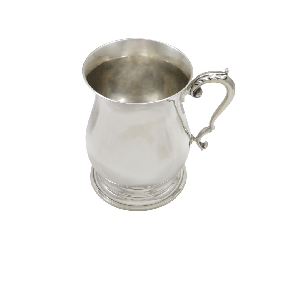 Vintage Sterling Silver Pint Mug / Tankard 1964 View IV