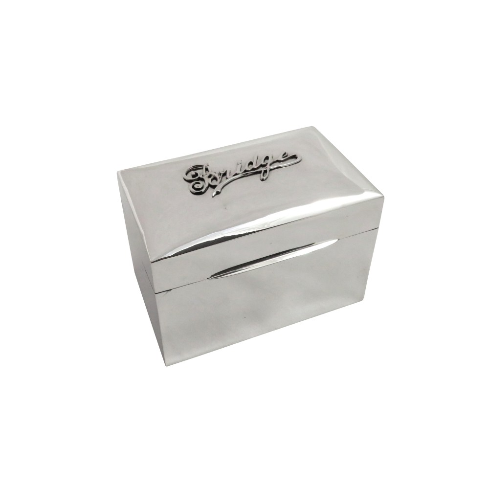 Antique Sterling Silver Bridge Card Box 1930