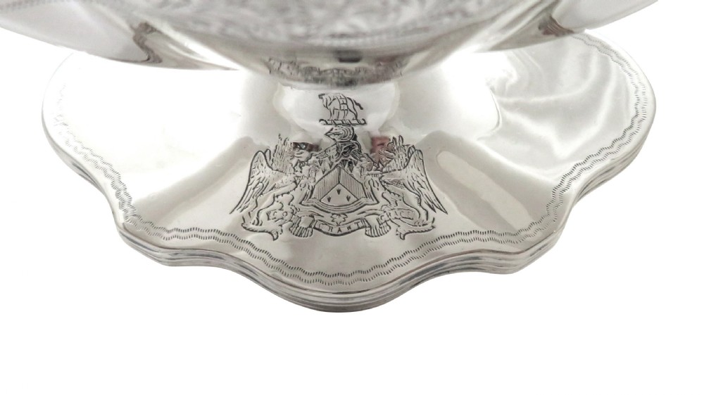 Antique Edwardian Sterling Silver Sugar Basket / Bowl 1907 View V
