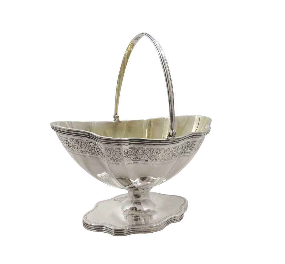 Antique Edwardian Sterling Silver Sugar Basket / Bowl 1907 View VII