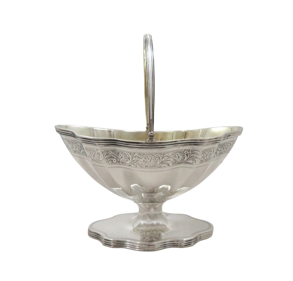 Antique Edwardian Sterling Silver Sugar Basket / Bowl 1907 View IX