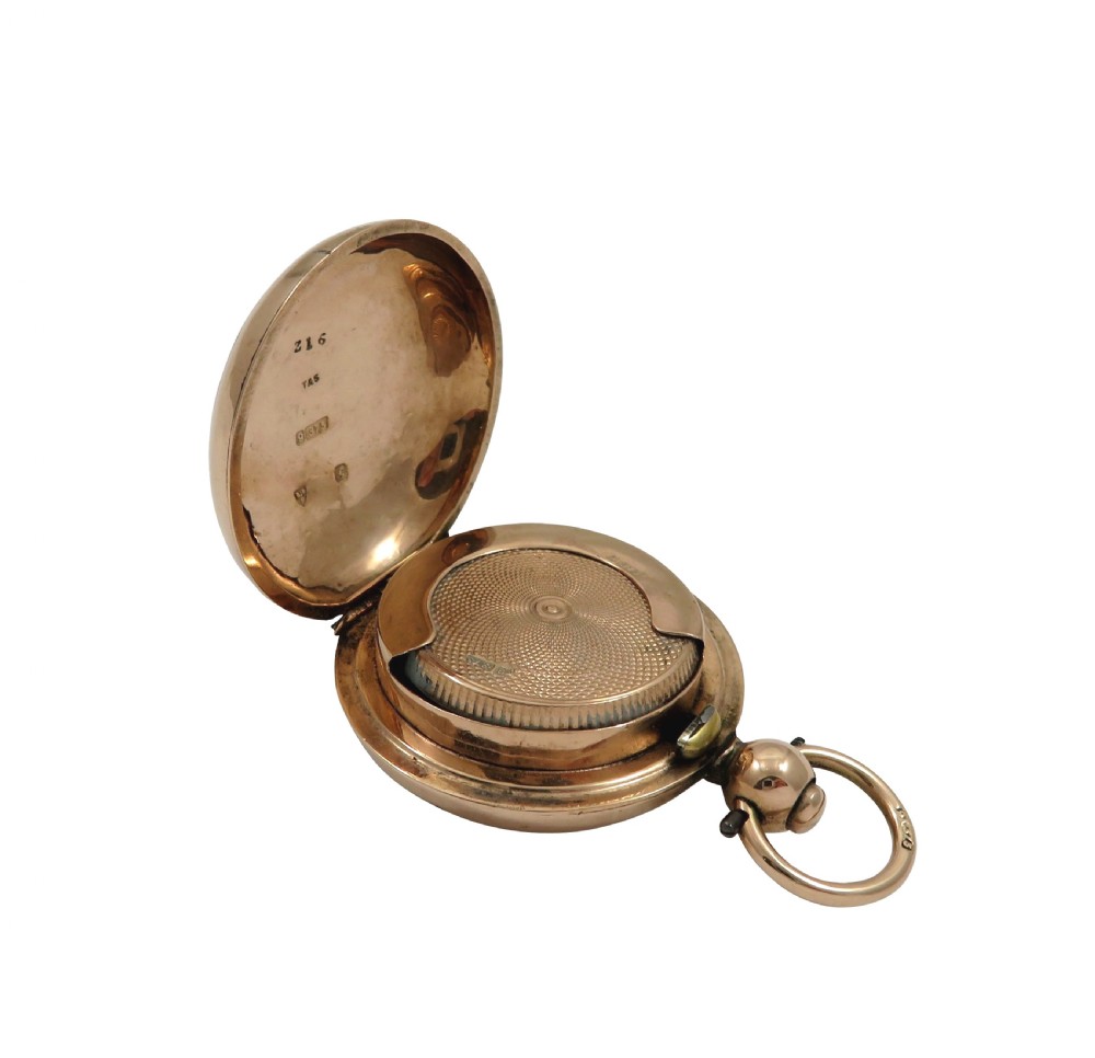 Antique Edwardian 9ct Gold Sovereign Case 1907 View III