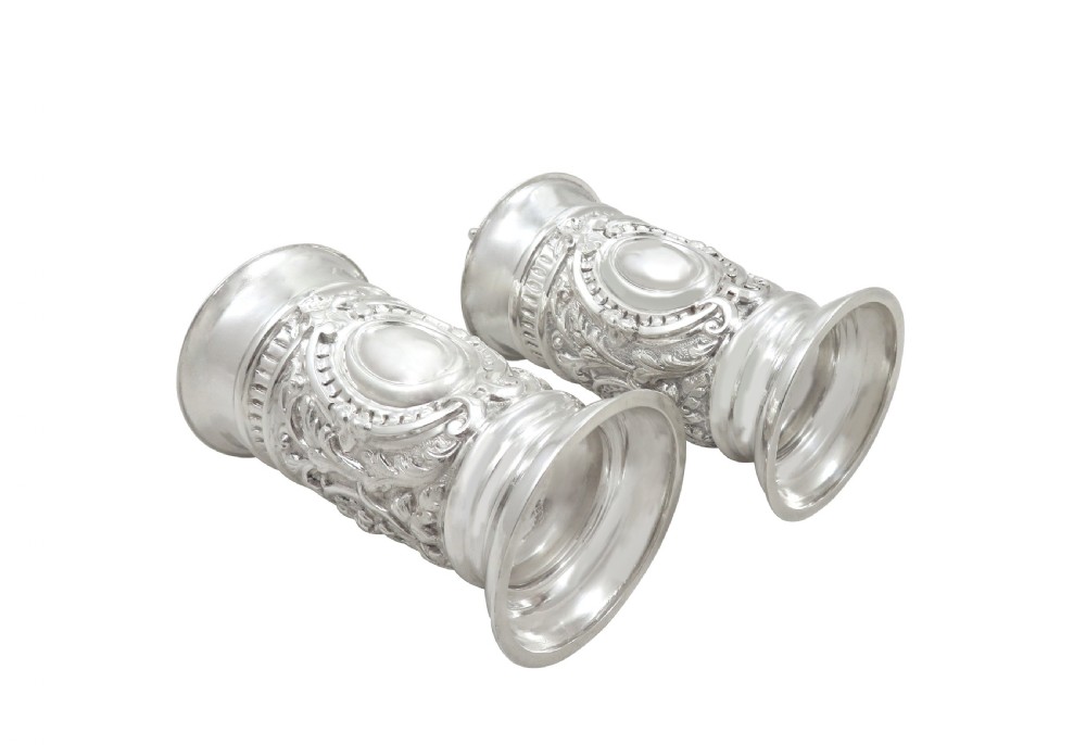 Pair of Antique Victorian Sterling Silver Pepper Pots 1891 - Mappin & Webb View VI