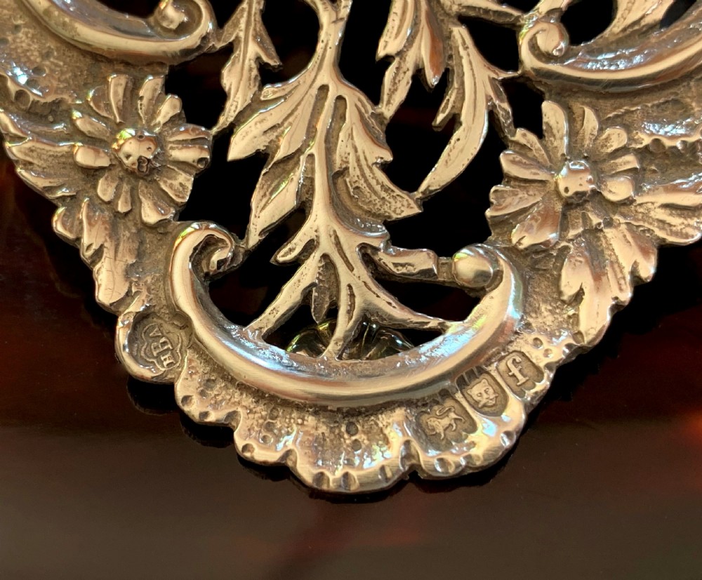 Antique Edwardian Sterling Silver & Tortoiseshell Desk Top Letter Clip 1901 View III