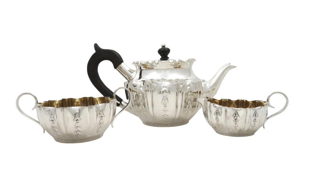 Antique Victorian Sterling Silver Bachelor Teaset 1894 View VI
