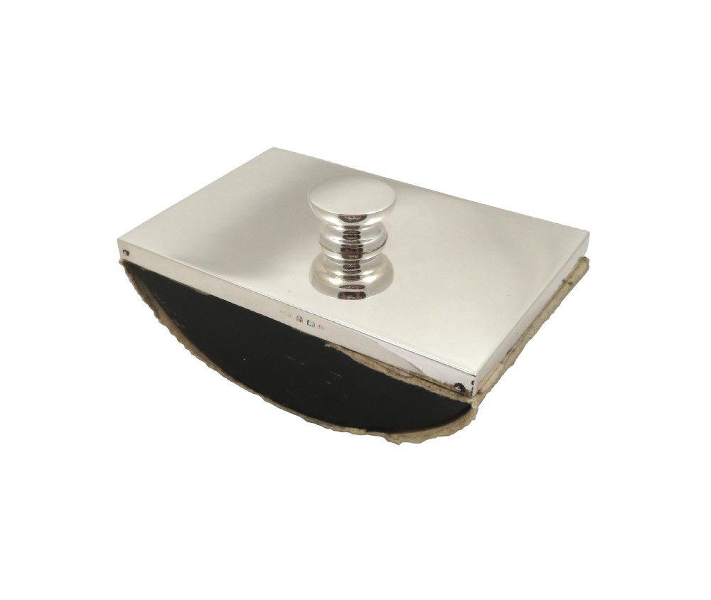 Antique Sterling Silver Desk Top Roller Blotter 1937 View III