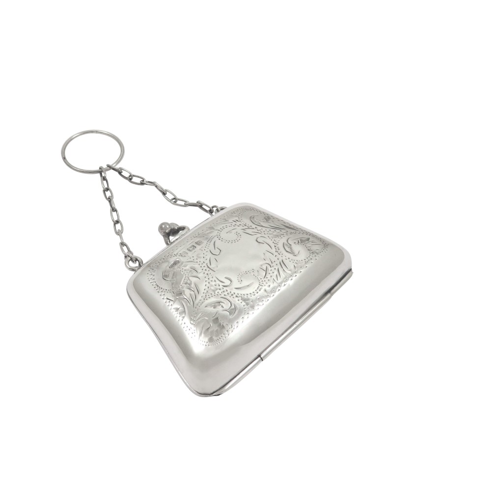 Antique Sterling Silver Purse 1918