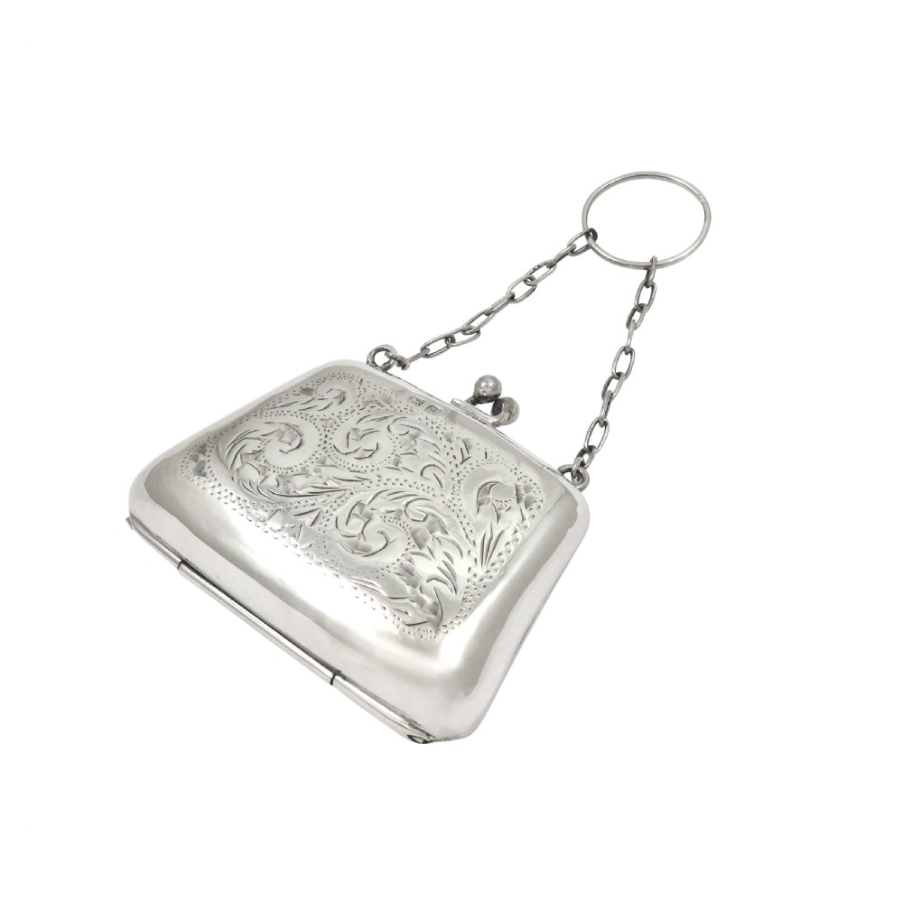 Antique Sterling Silver Purse 1918 View IV