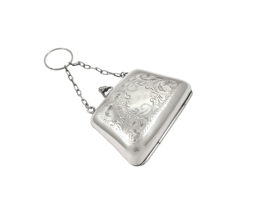 Antique Sterling Silver Purse 1918 View VII