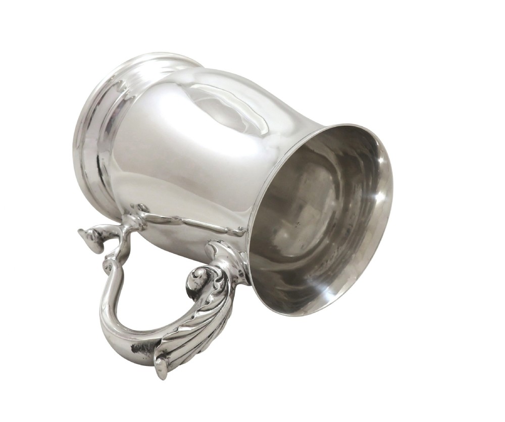 Vintage Sterling Silver Pint Mug / Tankard 1983 View IV