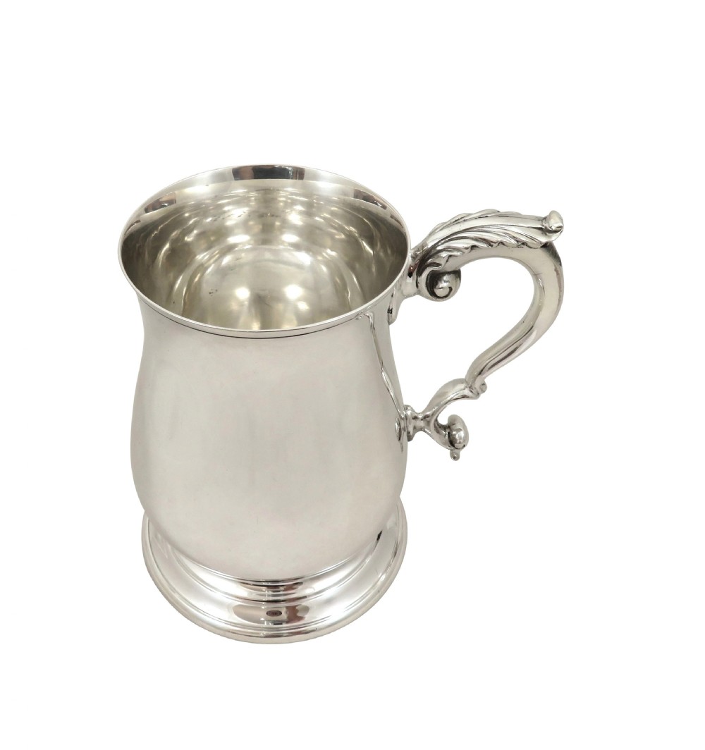 Vintage Sterling Silver Pint Mug / Tankard 1983 View VI