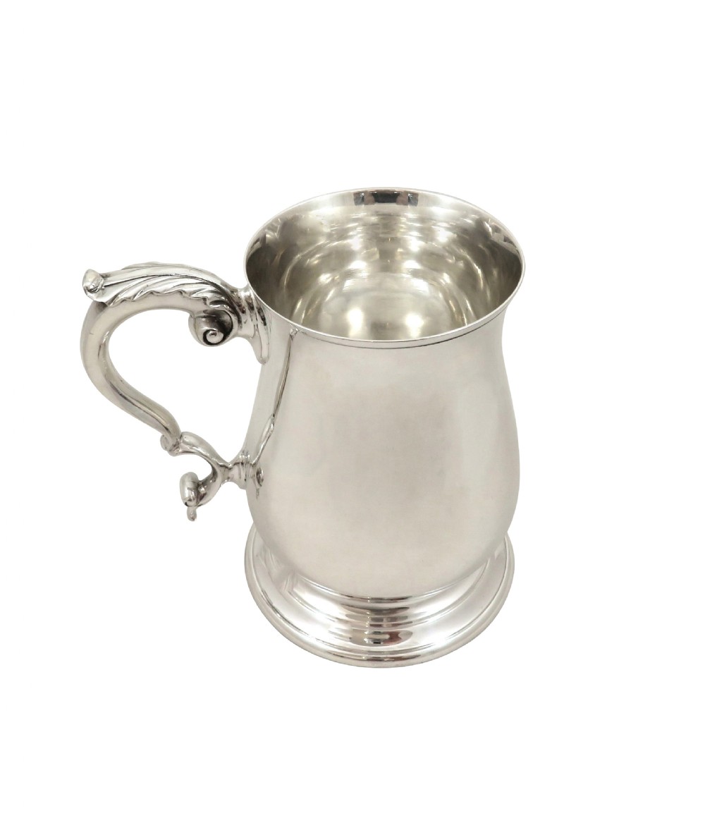Vintage Sterling Silver Pint Mug / Tankard 1983 View IX