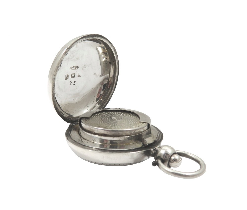 Antique Edwardian Sterling Silver Sovereign Case 1909 View VIII