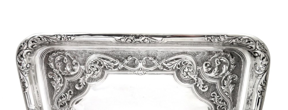 Antique Edwardian Sterling Silver Dressing Tray 1904 View II