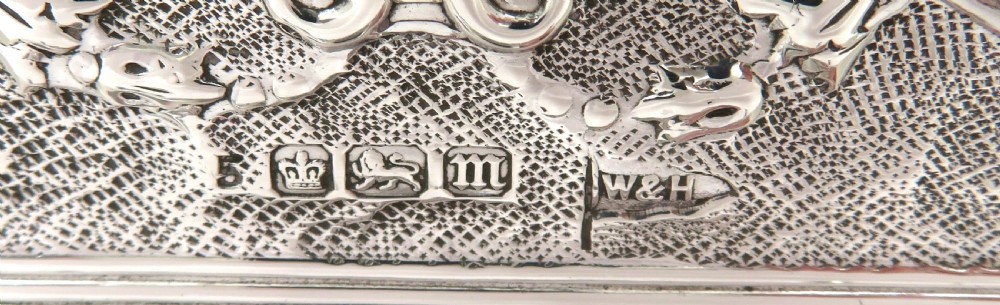Antique Edwardian Sterling Silver Dressing Tray 1904 View III