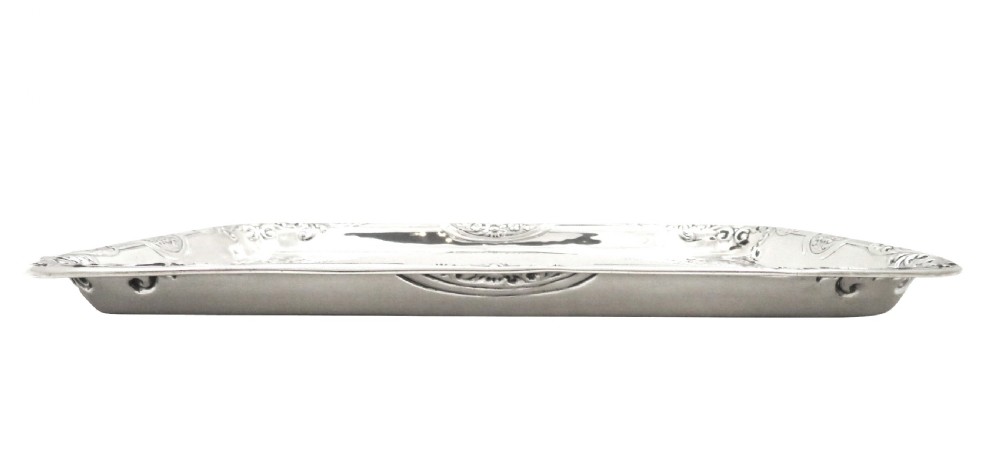 Antique Edwardian Sterling Silver Dressing Tray 1904 View IV