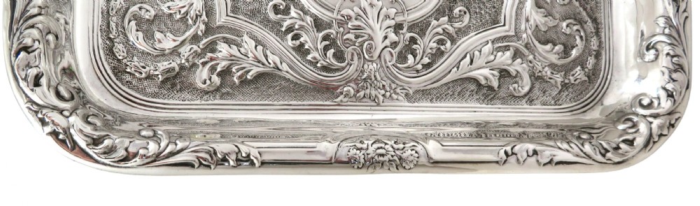 Antique Edwardian Sterling Silver Dressing Tray 1904 View VIII