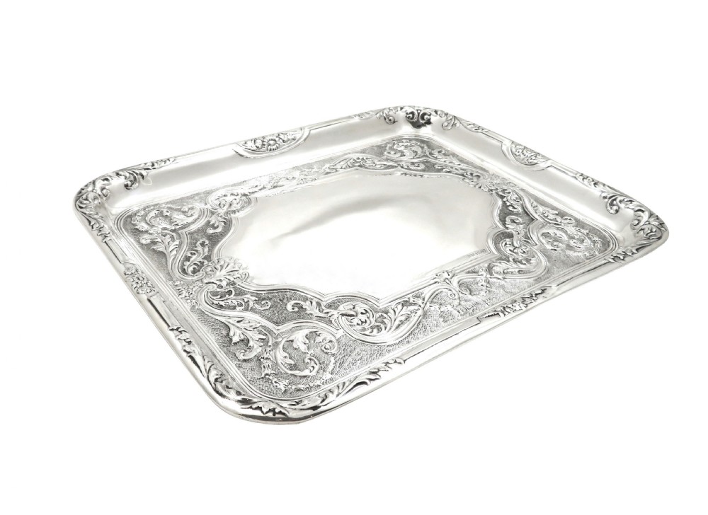 Antique Edwardian Sterling Silver Dressing Tray 1904 View IX