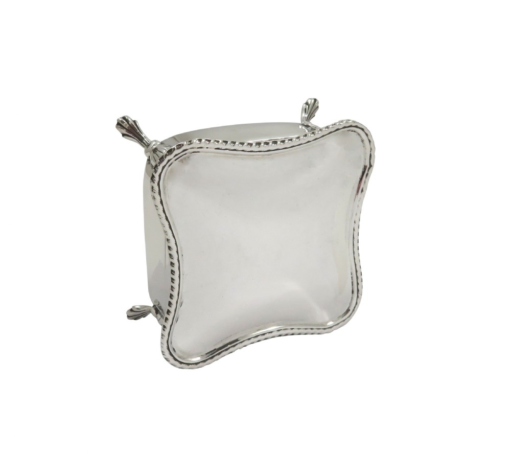 Antique Edwardian Sterling Silver Trinket Box 1908 View II