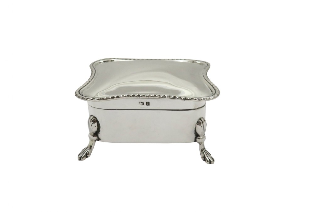 Antique Edwardian Sterling Silver Trinket Box 1908 View V