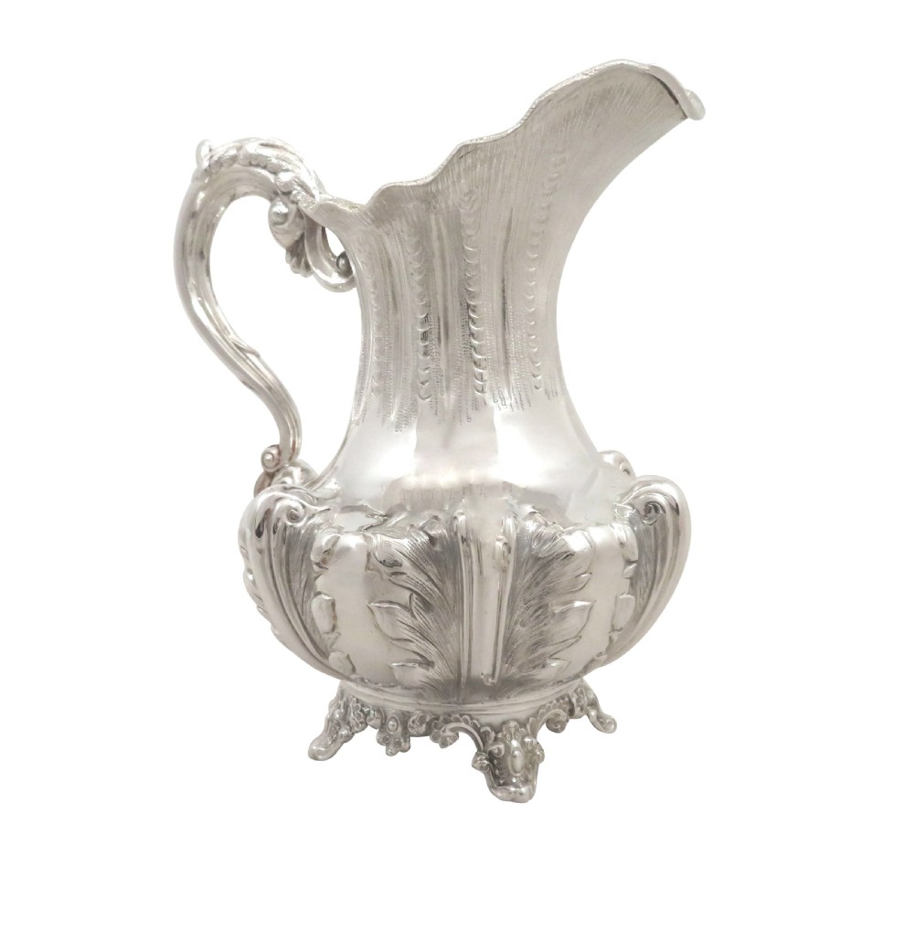 Antique Early Victorian Sterling Silver Jug 1840 View V