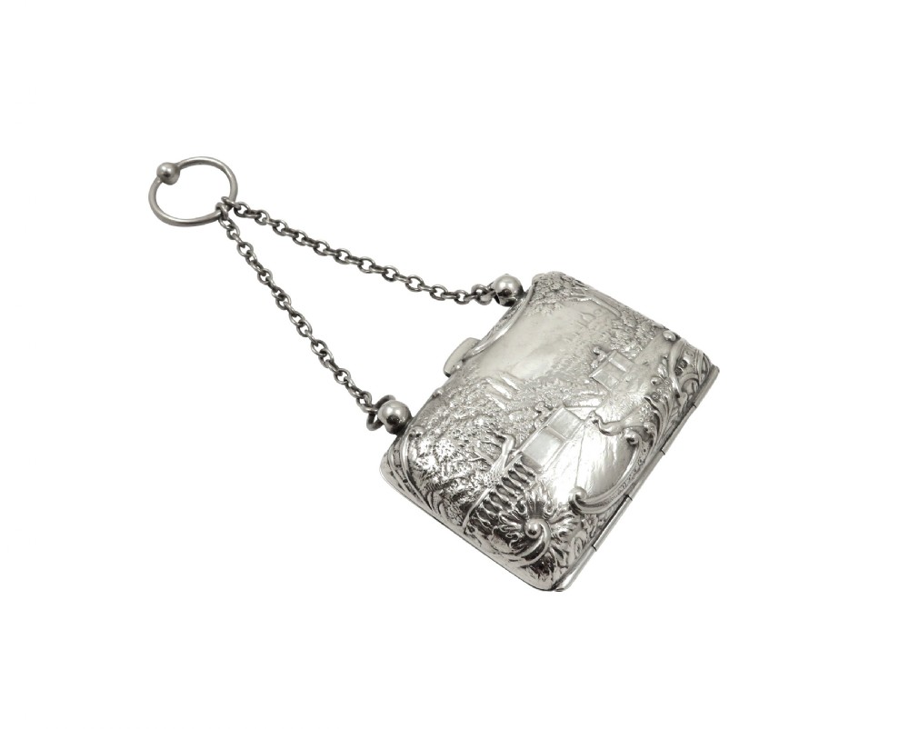 Antique Edwardian Sterling Silver Purse 1903 - The Music Lesson
 View VIII
