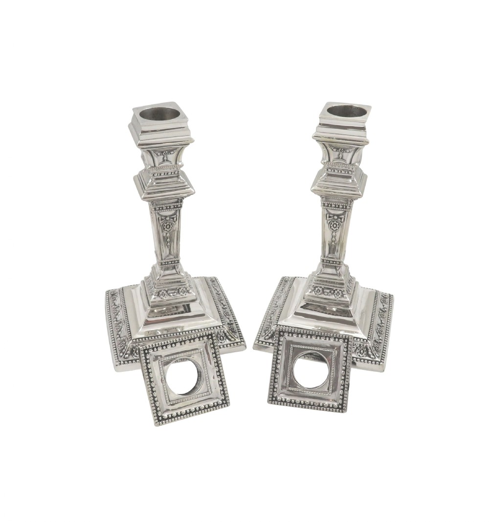 Pair of Antique Victorian Sterling Silver 6