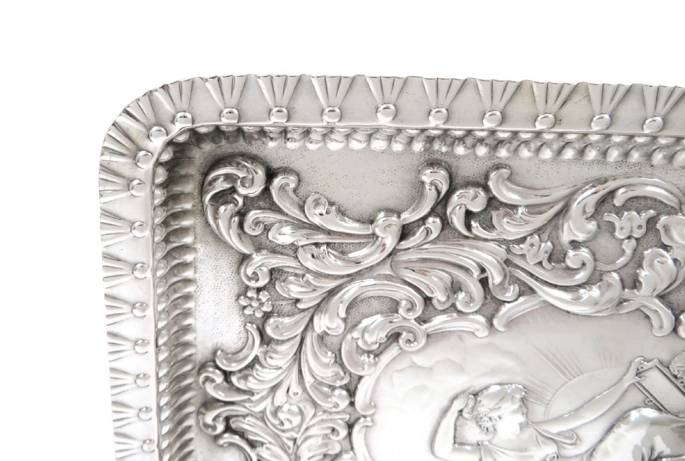 Antique Victorian Sterling Silver Dressing Tray 1899 View IV