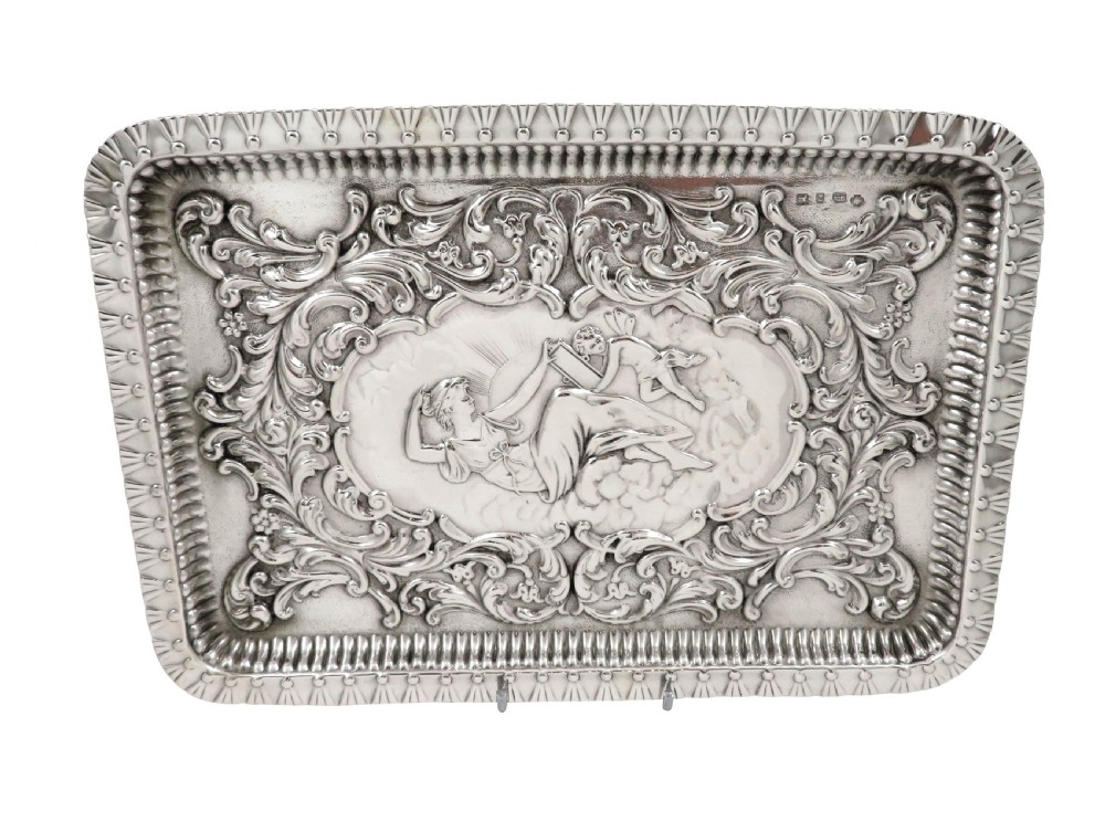Antique Victorian Sterling Silver Dressing Tray 1899 View IX