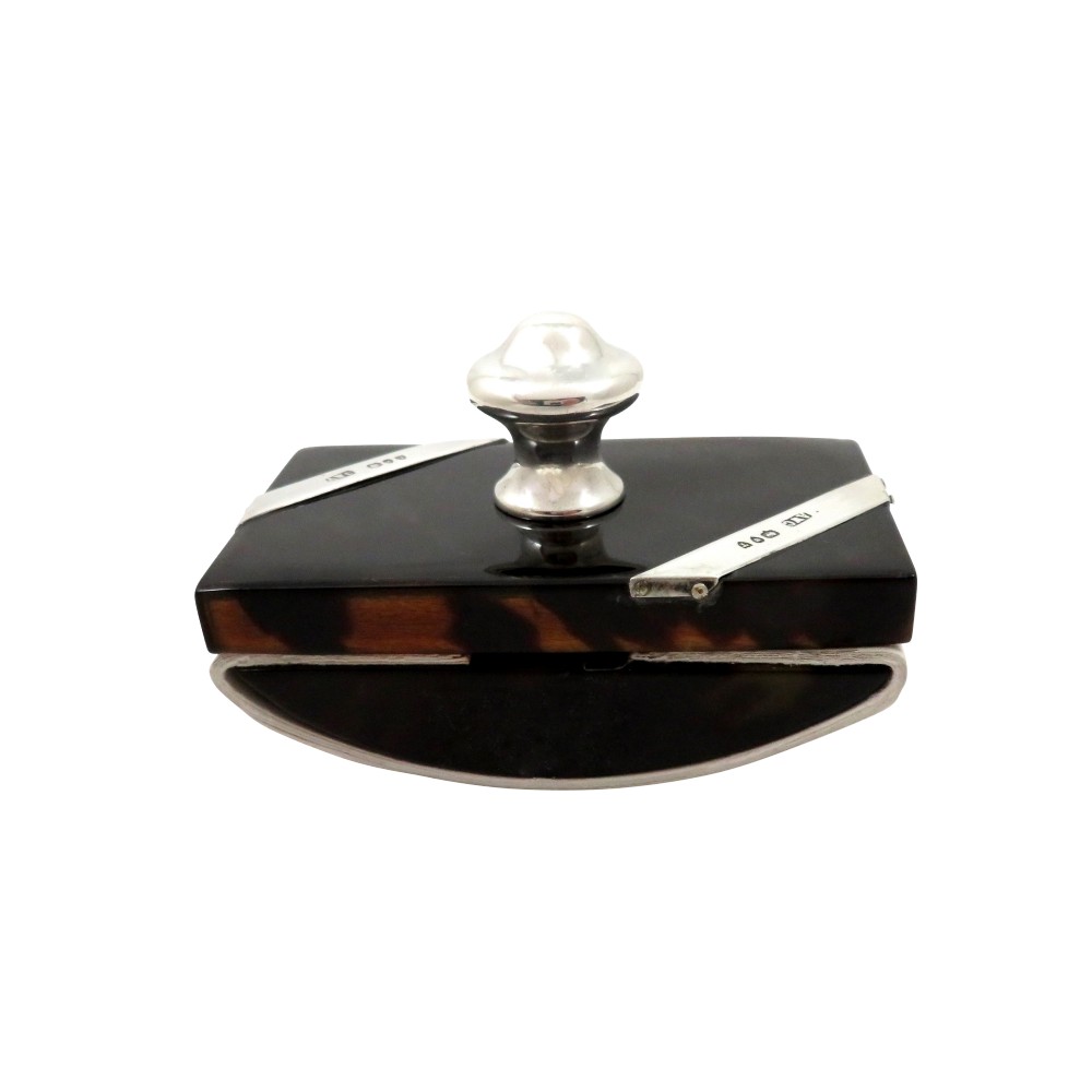 Antique Victorian Sterling Silver & Tortoiseshell Desk Top Roller Blotter 1894