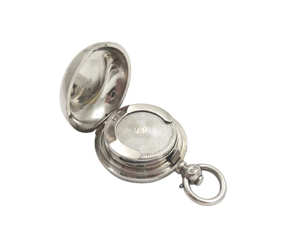 Antique Victorian Sterling Silver Sovereign Case 1898 View V