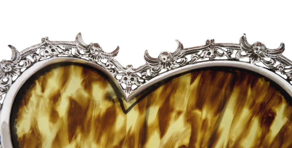 Antique Sterling Silver & Tortoiseshell Dish / Pin Tray 1891 View IV