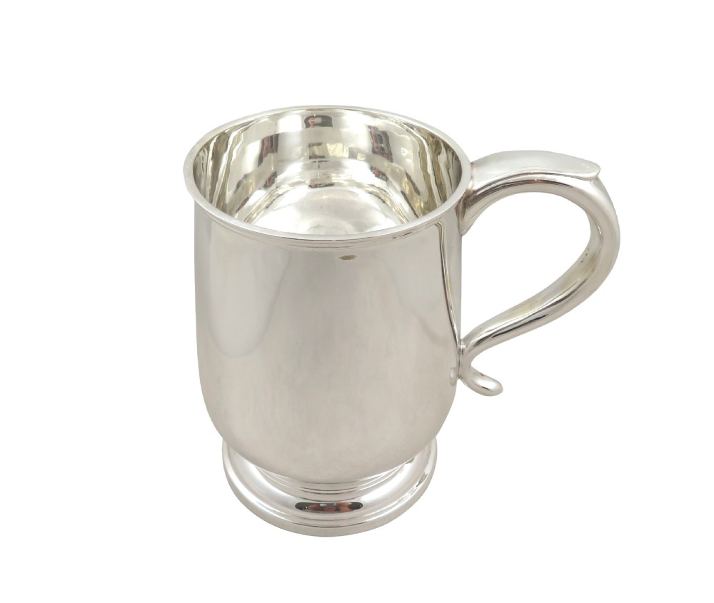 Antique Sterling Silver Pint Mug / Tankard 1917 View IX