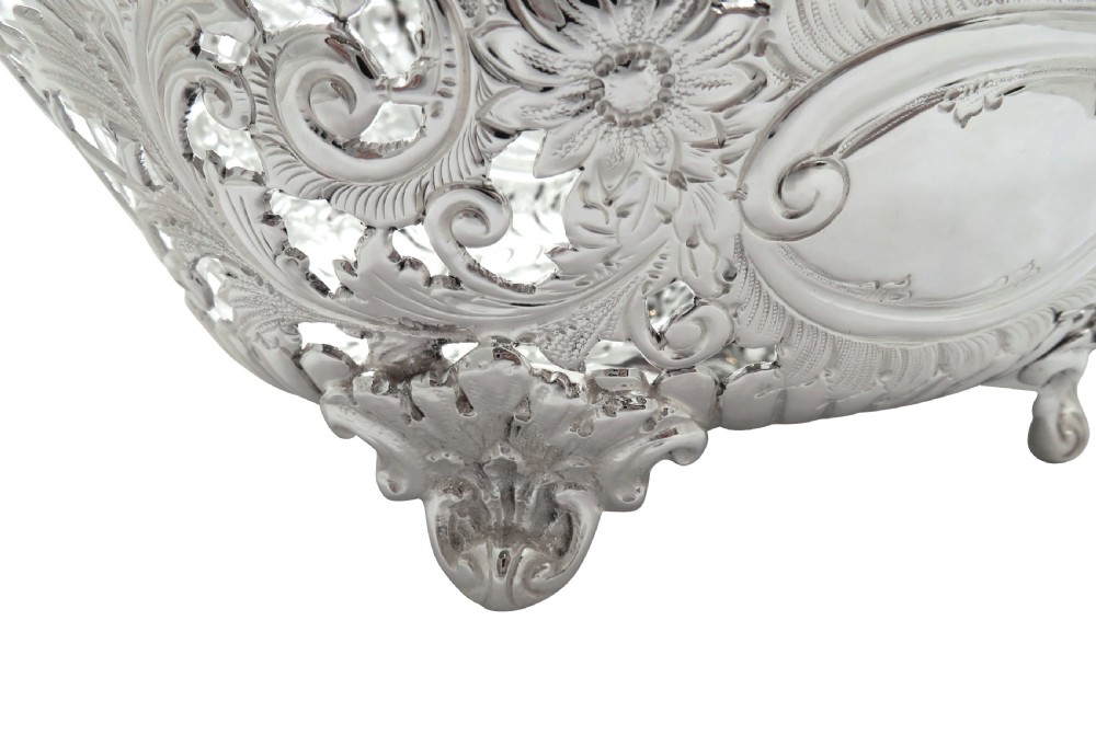 Antique Edwardian Sterling Silver Pierced 8