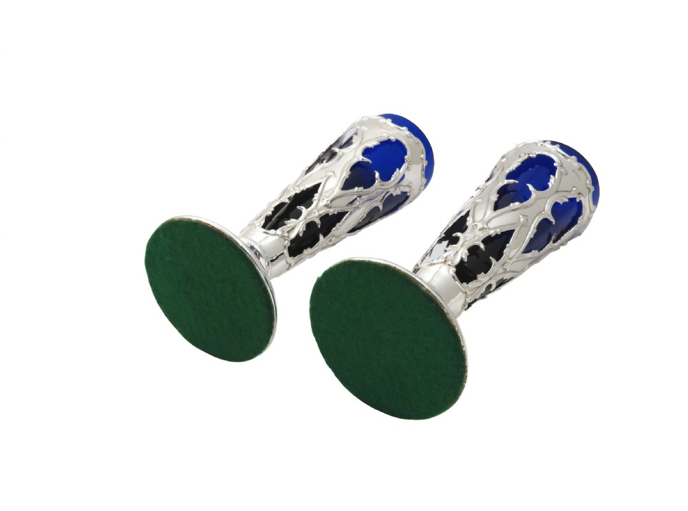 Pair of Antique Edwardian Sterling Silver 6
