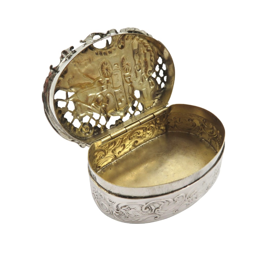 Antique Edwardian Sterling Silver Marriage Box 1904 View V