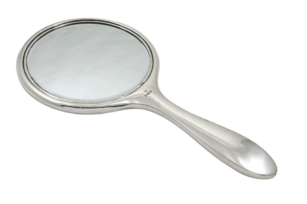 Antique Sterling Silver & Tortoiseshell Hand Mirror 1923 View III
