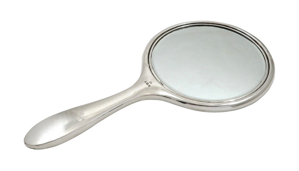Antique Sterling Silver & Tortoiseshell Hand Mirror 1923 View VI