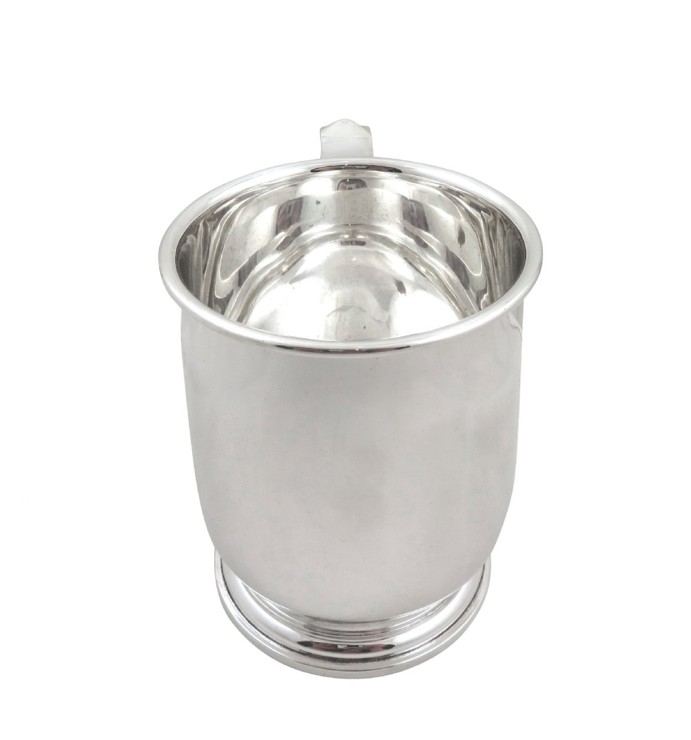 Antique Sterling Silver Pint Tankard / Mug 1932 View II
