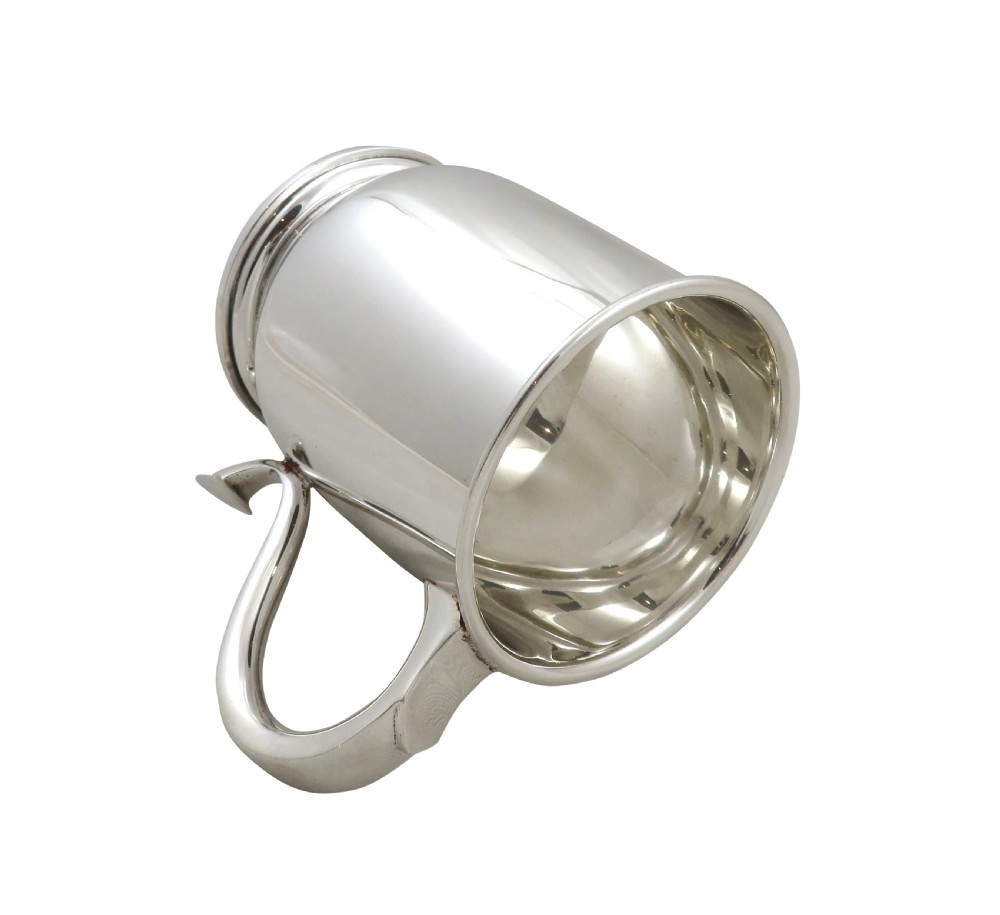 Antique Sterling Silver Pint Tankard / Mug 1932 View III