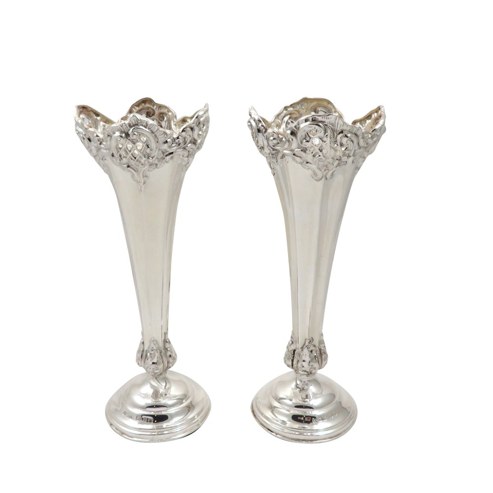 Pair of Antique Victorian Sterling Silver 6
