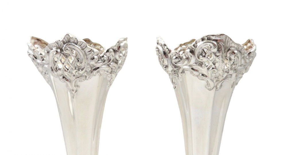 Pair of Antique Victorian Sterling Silver 6